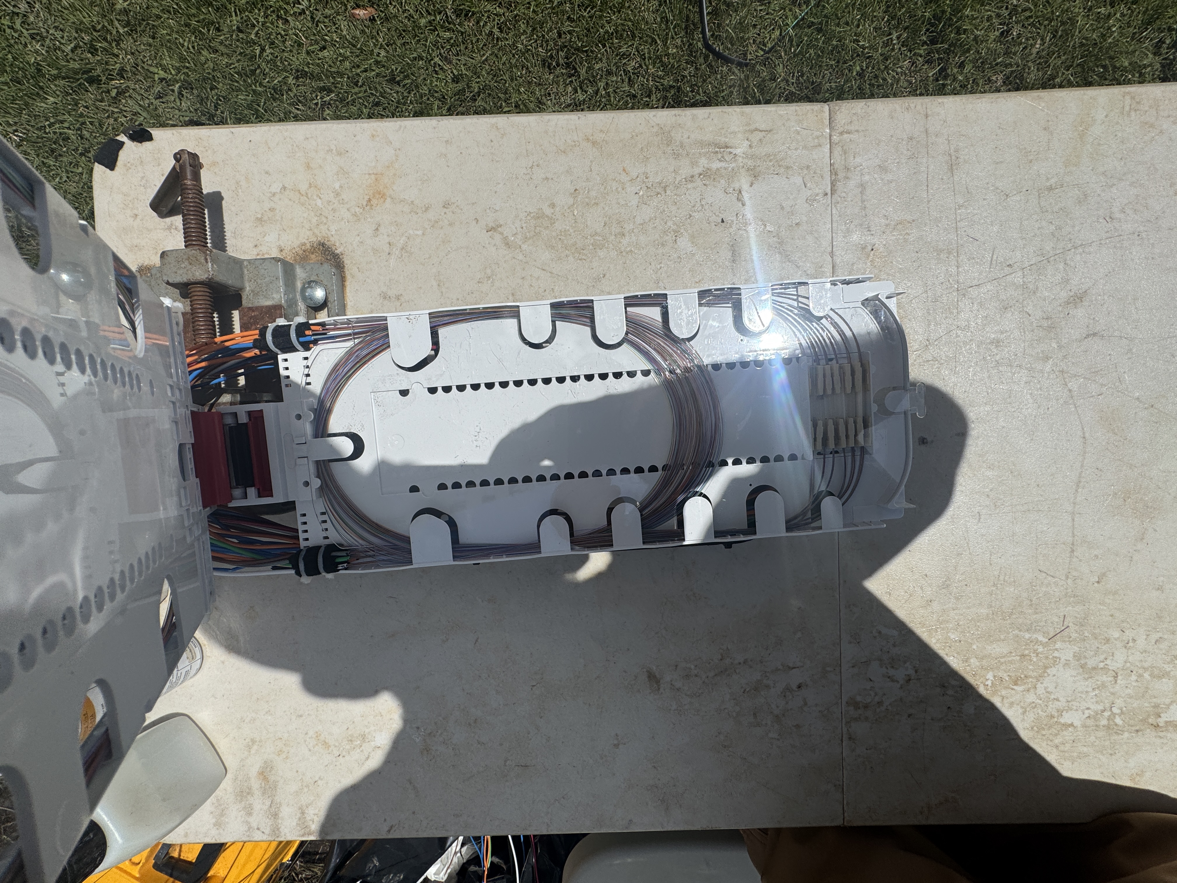 Underground vault fiber work